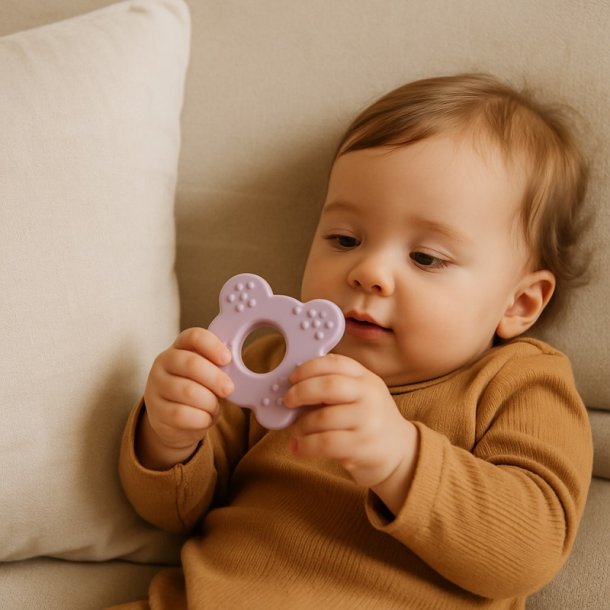 BABY POP - Baby Bei�ring aus Naturkautschuk - lila
