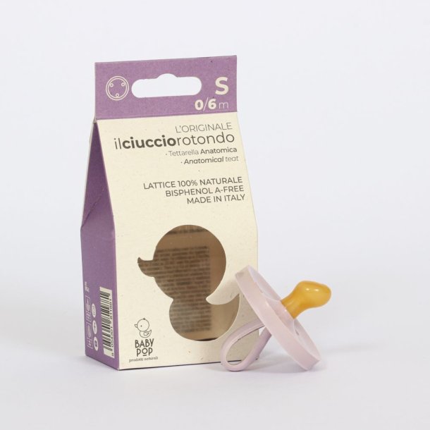 BABY POP - Anatomisch fopspeen van natuurrubber - 0-6m - paars