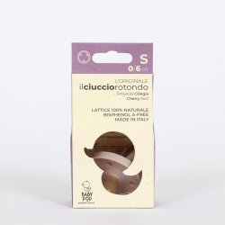 BABY POP - Ronde fopspeen van natuurrubber - 0-6m - paars