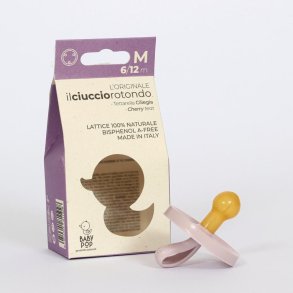 BABY POP - Ronde fopspeen van natuurrubber - 6-12m - paars
