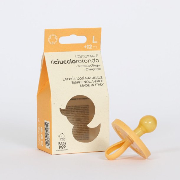 BABY POP - Rund naturgummisut - +12m - gul