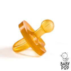 BABY POP - Butterfly Round natural rubber pacifier - 6-12m