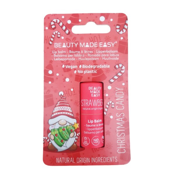 Beauty Made Easy - Christmas Candy Lip Balm - Strawberry