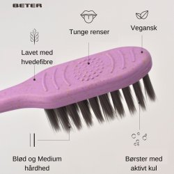 BETER Dental Care - Tandbrste med kul - Medium