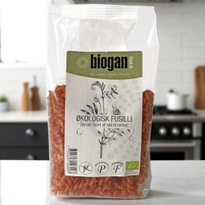 biogan - Ekologisk fusilli r gjord p rda linser