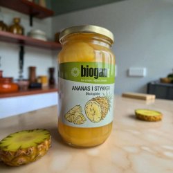 biogan - kologiske ananas i stykker