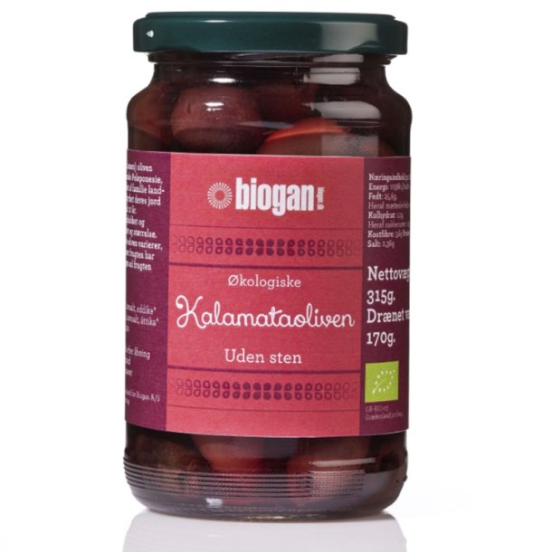 biogan - kologiske kalamata oliven - uden sten