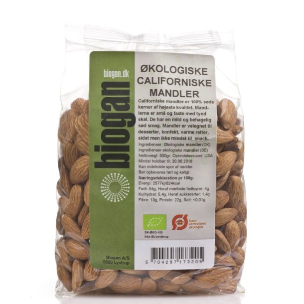 biogan - Ekologiska mandlar - kaliforniska 