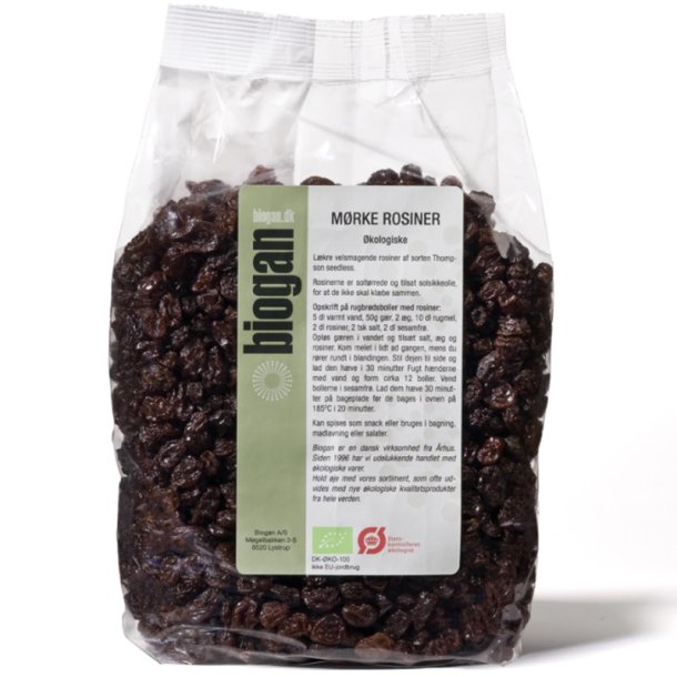 biogan - kologiske mrke rosiner 1kg