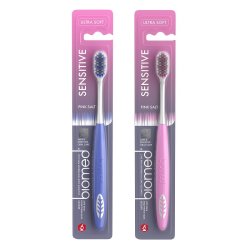 biomed - Tandbrste med pink himalayasalt krystaller - Ultra Soft