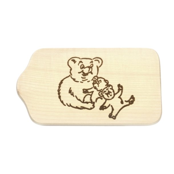 biogan - Schneidebrett und Butterbrett aus Buchenholz � Teddy