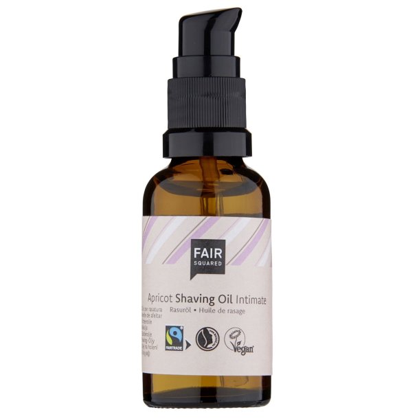 FAIR SQUARED - kologisk Apricot Intimate Shaving Oil med pumpe