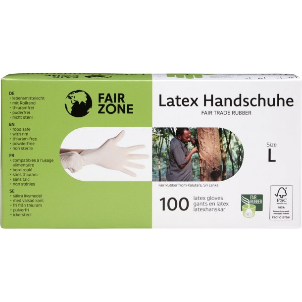 FAIR ZONE - Latex Handsker str. L