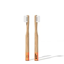 HYDROPHIL - 2-pak Bamboo Toothbrushes for kids - Hippo