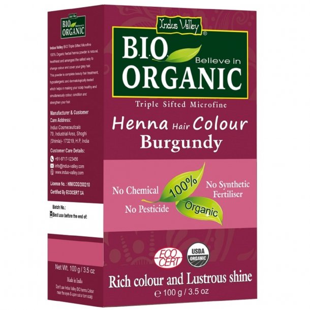 Indus Valley - Bio Organic Henna Hair Color Burgundy