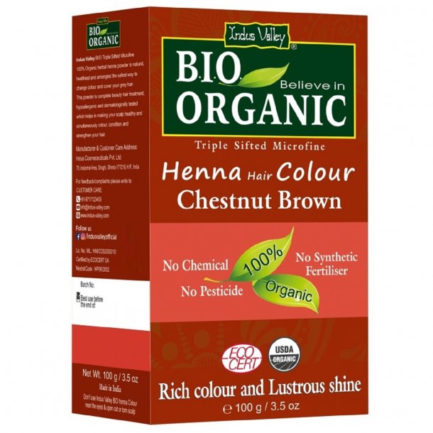 Indus Valley - Bio Organic Henna Hair Color Chestnut Brown