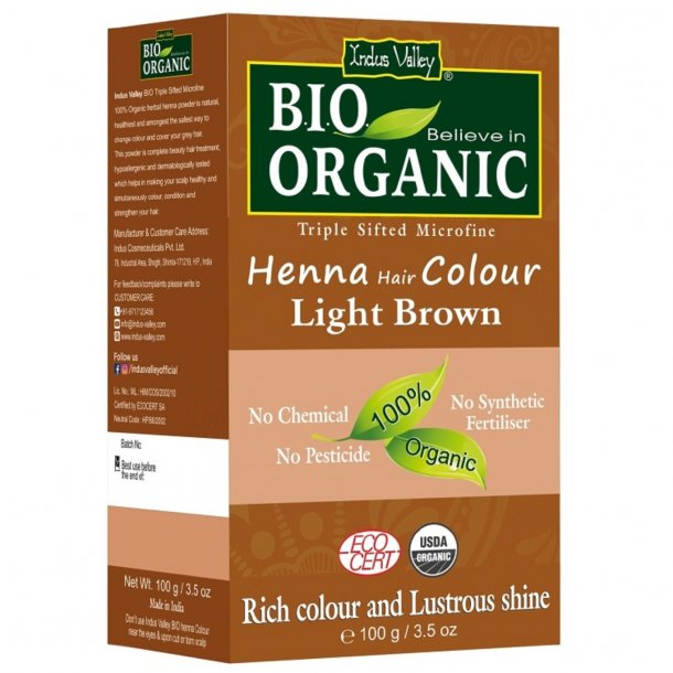 Indus Valley - Bio Organic Henna Hair Color Light Brown