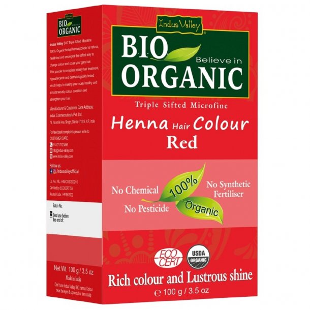 Indus Valley - Bio Organic Henna Hair Color Red