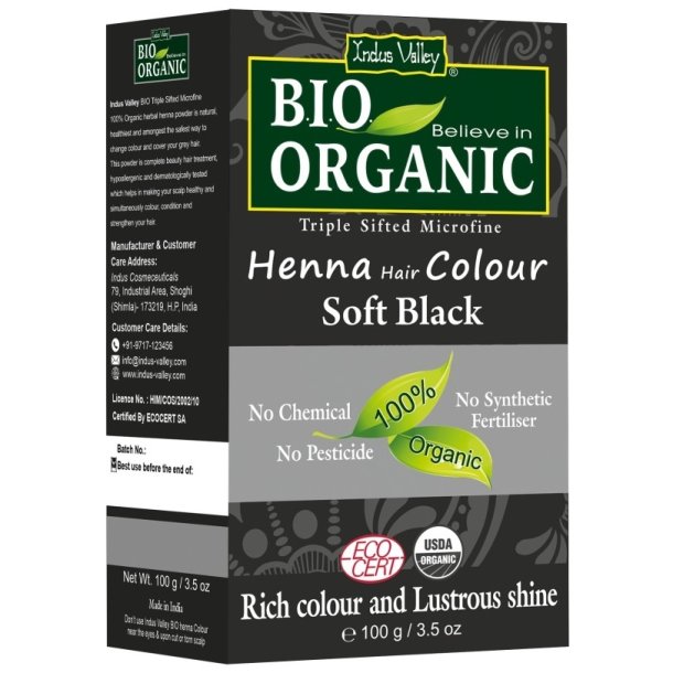 Indus Valley - Bio Organic Henna Hair Color Soft Black