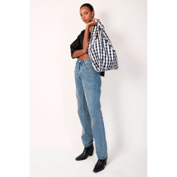 KIND BAG - Shoppingkasse Gingham Black &amp; White, Medium