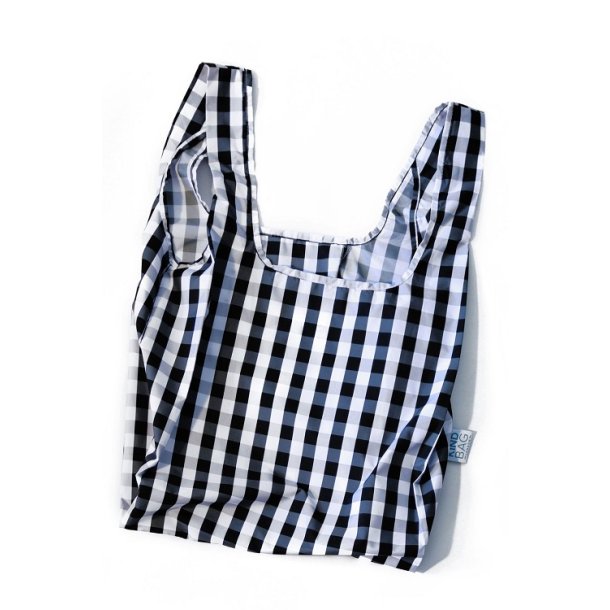 KIND BAG - Gingham Black &amp; White Indkbspose i Medium