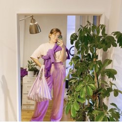 KIND BAG - Shoppingkasse Purple Stribs, Medium