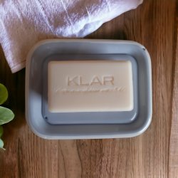 KLAR - Enamel luxury soap tray - Grey | Off White