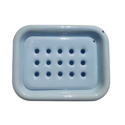 KLAR - Enamel luxury soap tray - Baby Blue