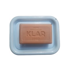 KLAR - Enamel luxury soap tray - Baby Blue
