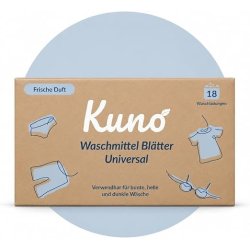 Kuno - Vaskemiddel i ark 18 stk. - universal med duft