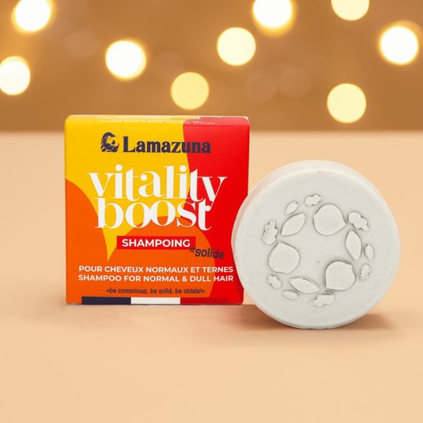 Lamazuna - Shampoobar til normalt &amp; trt Hr - Vitality boost