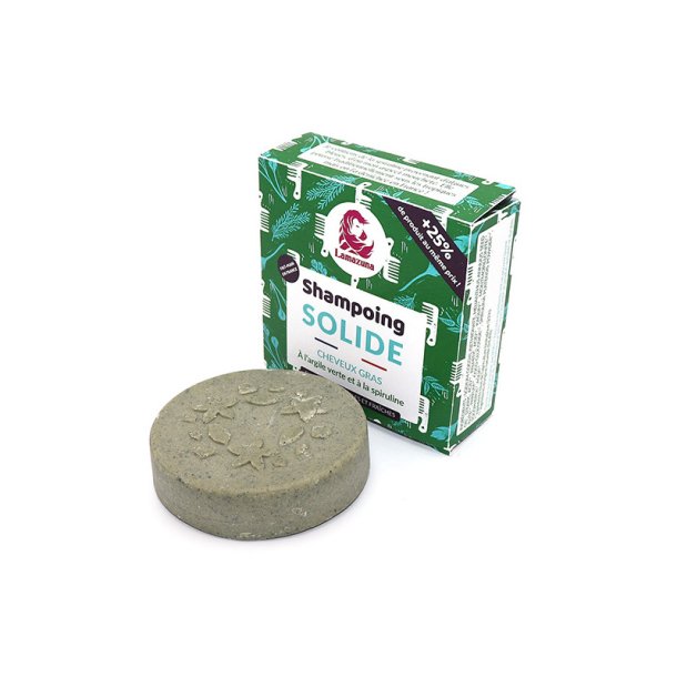 Lamazuna - shampoobar til fedtet hr med Spirulina &amp; Green Clay