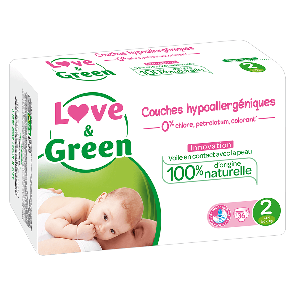 Love & Green - Newborn Diapers 3 - 6 kg - Diapers 