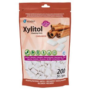 miradent - Xylitol Chewing gum 200 st - Cinnamon