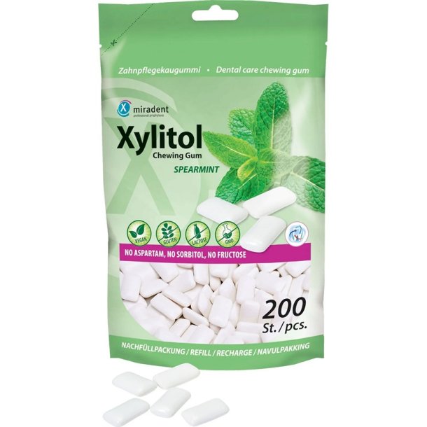 miradent - Xylitol Chewing gum 200 st- Spearmint