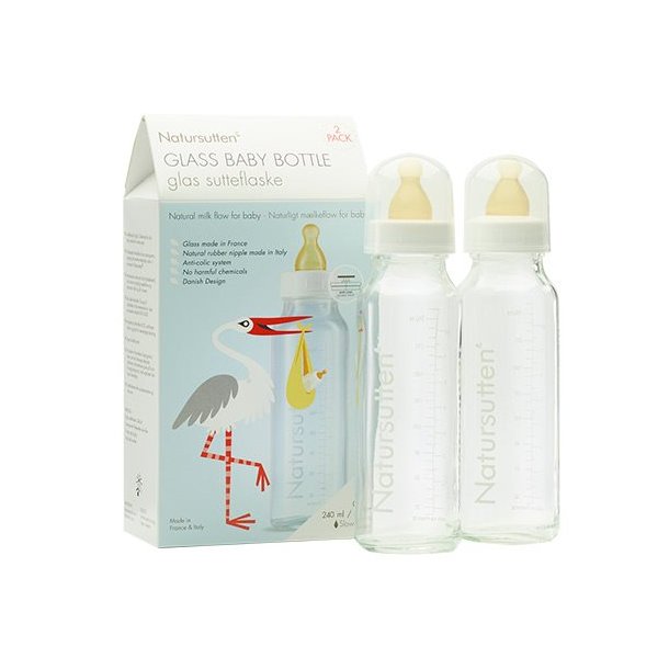 RESTPARTI - Natursutten� - sutteflasker +0 mdr. 240ml - 2-pak