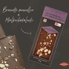 �KOLADEN - Biologische Melkchocolade - Geroosterde Amandelen