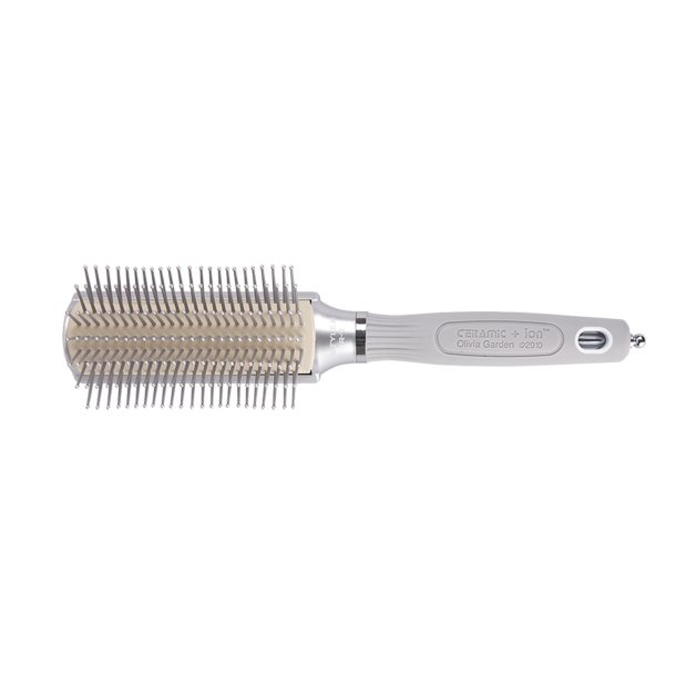 Olivia Garden - Silver Rectangular expert care hairbrush - Styling