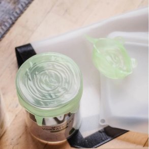 Pandoo - 6-pack Lime green Silicone lids - Reusable