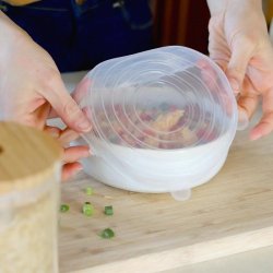 Pandoo - 6-pack White Silicone lids - Reusable