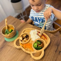 Pandoo - Kids service set of Bamboo and Silicone