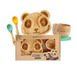 Pandoo - Kids service set of Bamboo and Silicone