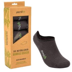 Pandoo - Grey Bamboo Footies - Size 39-42