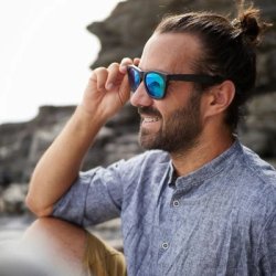 Pandoo - Polaroid bambu solglas�gon - bl�