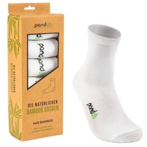 Pandoo - White Bamboo Socks - Size 35 - 38