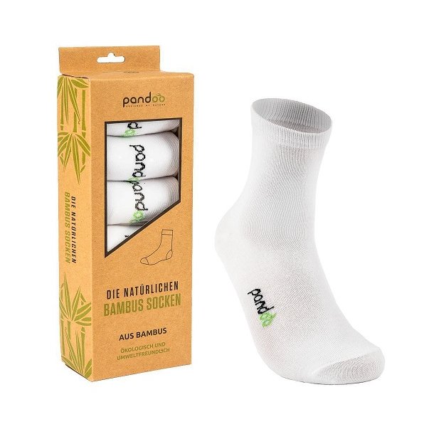 Pandoo - White Bamboo Socks - Size 39-42