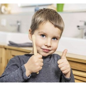 Pandoo - Tandborstar i bambu fr barn 1 st