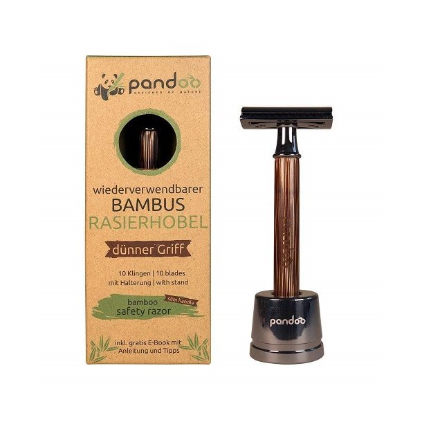 Pandoo - Barberskraber Med Smalt Bambus Skaft