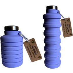 Pandoo - foldebar silikone drikkeflaske - lilla