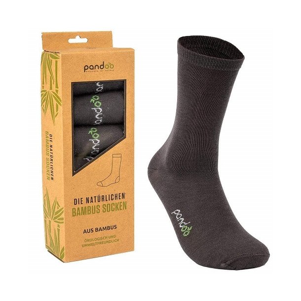 Pandoo - Grey Bamboo Mens Socks - Size 39-42